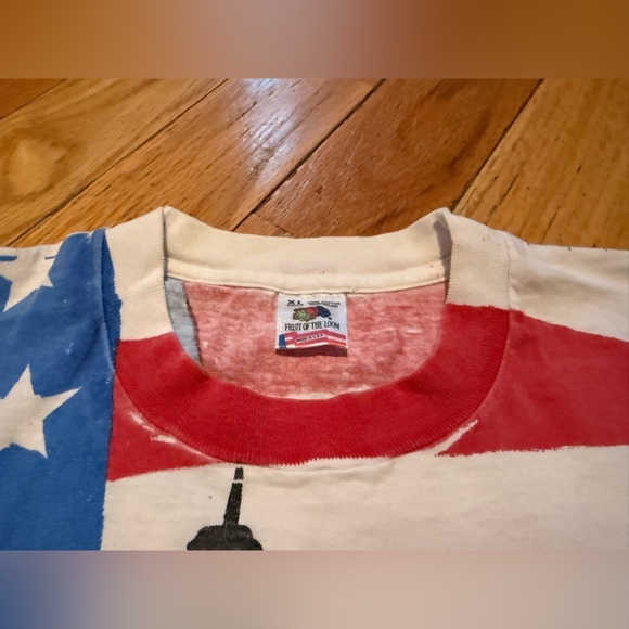 VTG 90s See You at The Pole American Flag Patriotic T Shirt Single Stitch Sz XL - Picture 4 of 14